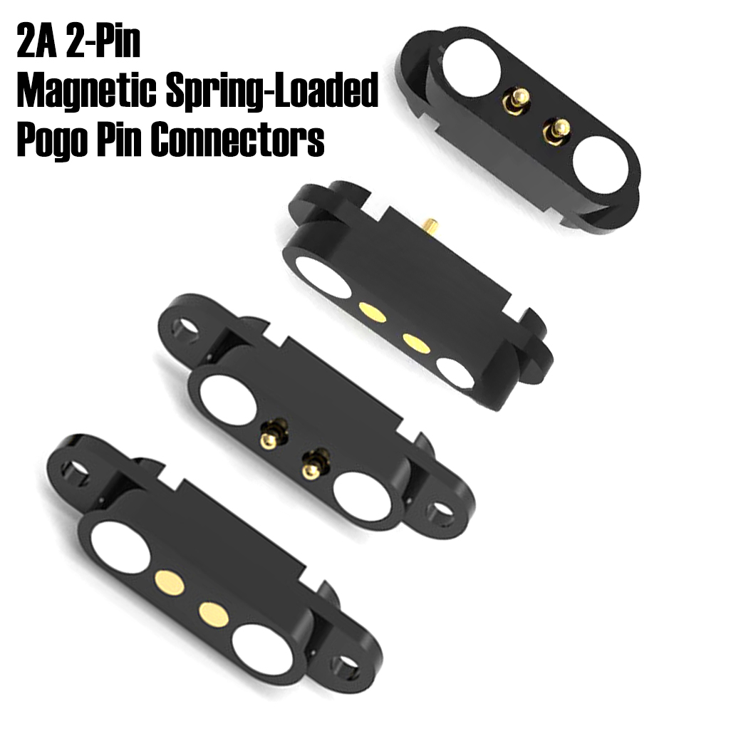 Useful Diy Electronics - 1 Set 2A 2-Pin Magnetic Spring-Loaded