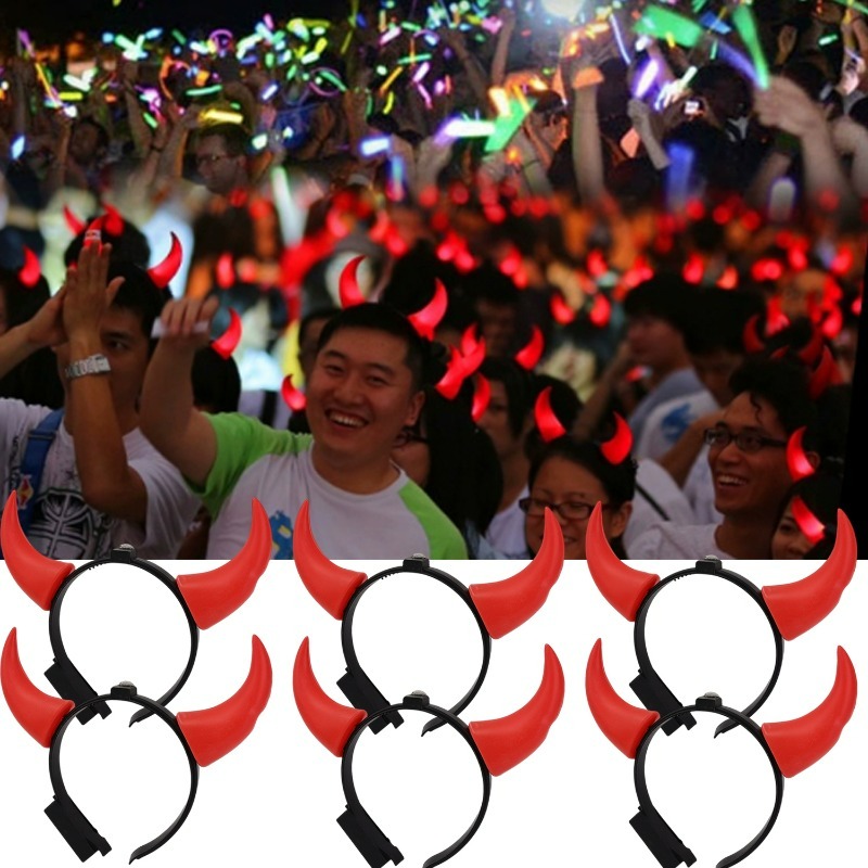 LED Devil Horns Headband Light – обзор и цена Diy Halloween Electronics