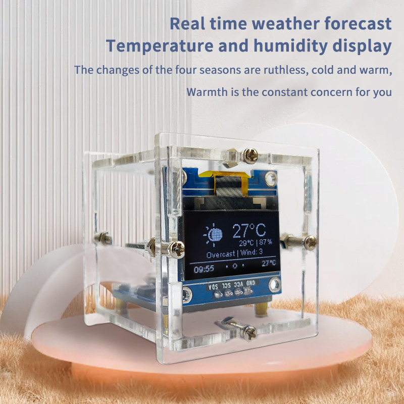 ESP8266 Mini Weather Clock Kit – обзор и цена Useful Diy Electronics