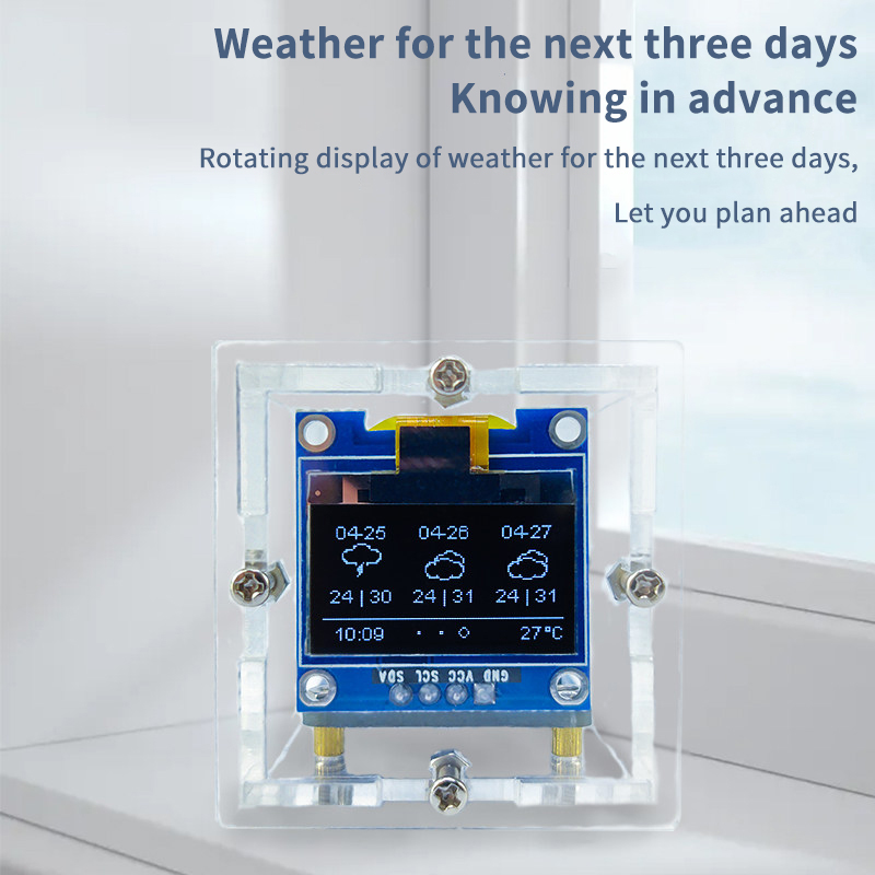 ESP8266 Mini Weather Clock Kit – обзор и цена Useful Diy Electronics