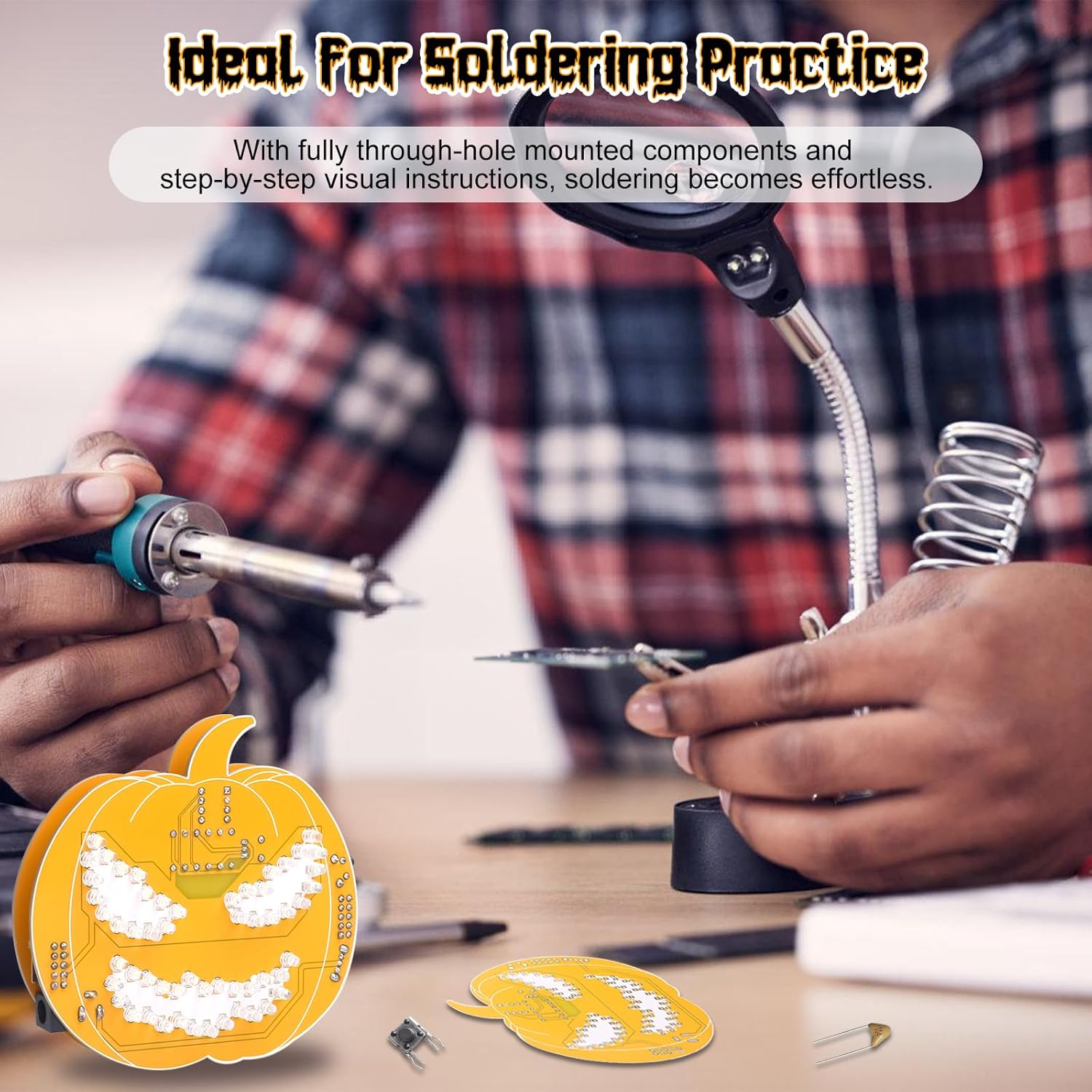 Halloween DIY Soldering Kit Pu – обзор и цена Diy Electronics Desk