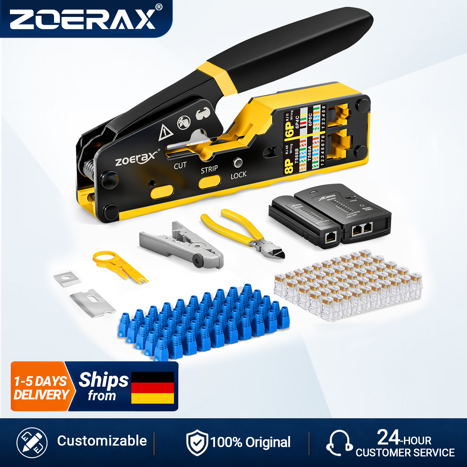ZoeRax RJ45 CAT6 CAT5E Crimp T – обзор и цена Wire Stripper Cutter