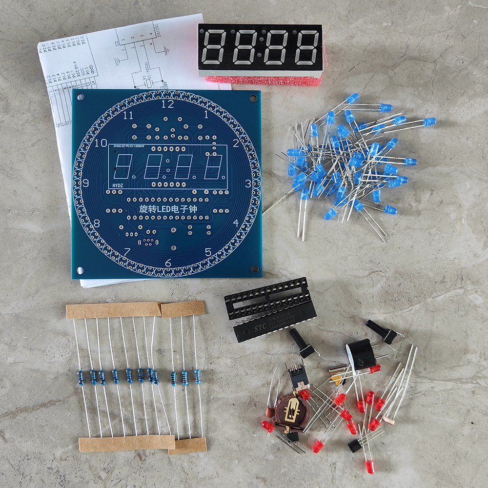 Rotating LED DIY Electronic Cl – обзор и цена Diy Electronics For Adults