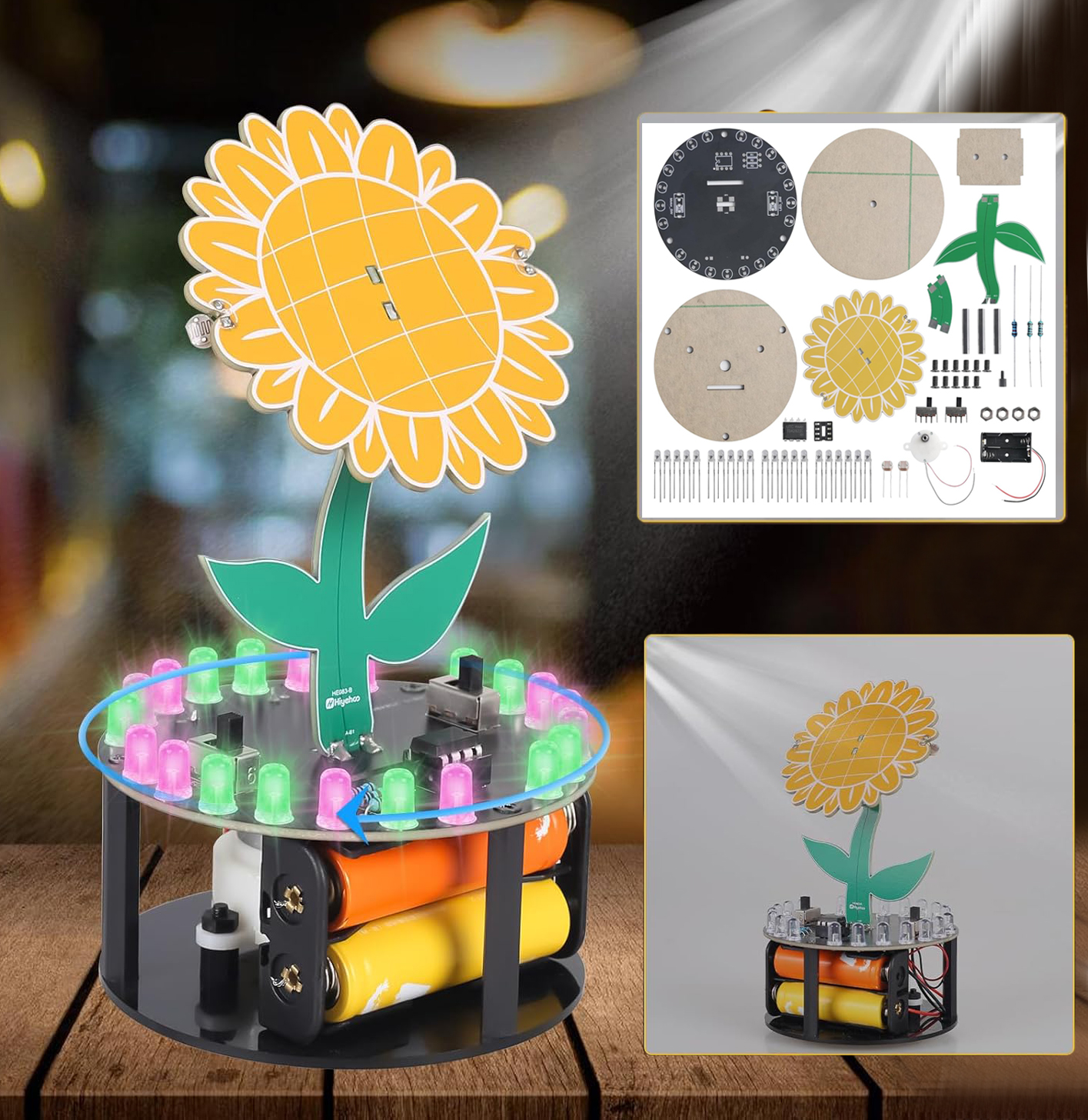 Light Chasing Sunflower Solder – обзор и цена Diy Electronics For Adults