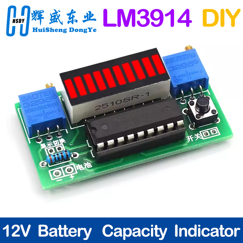 LM3914 10 Segment 3.7V Lithium – обзор и цена Diy Electronics Test Equipment