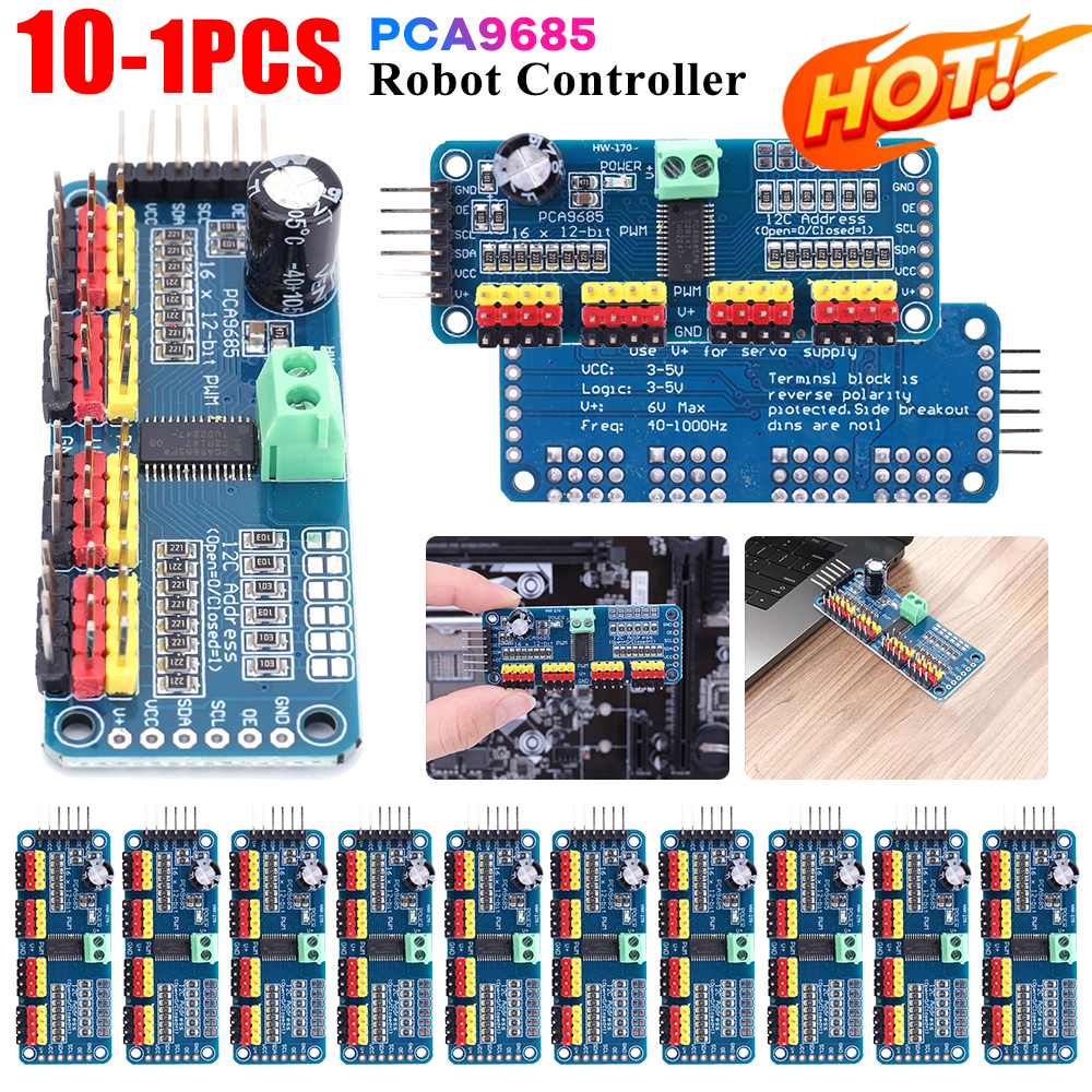 16 Channel 12 Bit PWM Servo Mo – обзор и цена Diy Electronics Motor