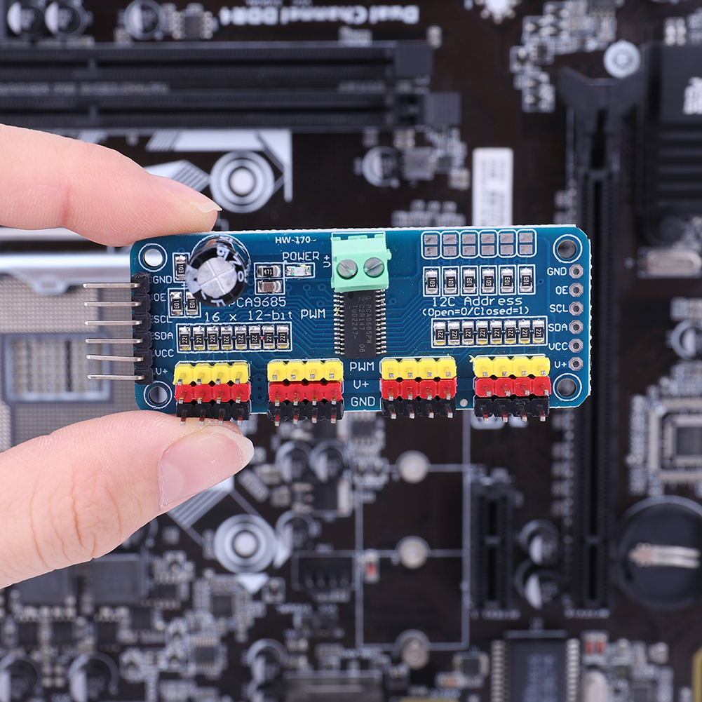 16 Channel 12 Bit PWM Servo Mo – обзор и цена Diy Electronics Motor