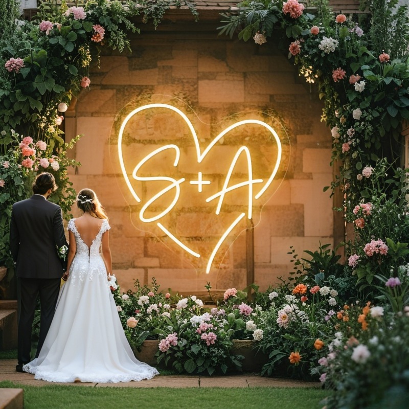 Custom Initials Heart LED Neon – обзор и цена Diy Halloween Electronics