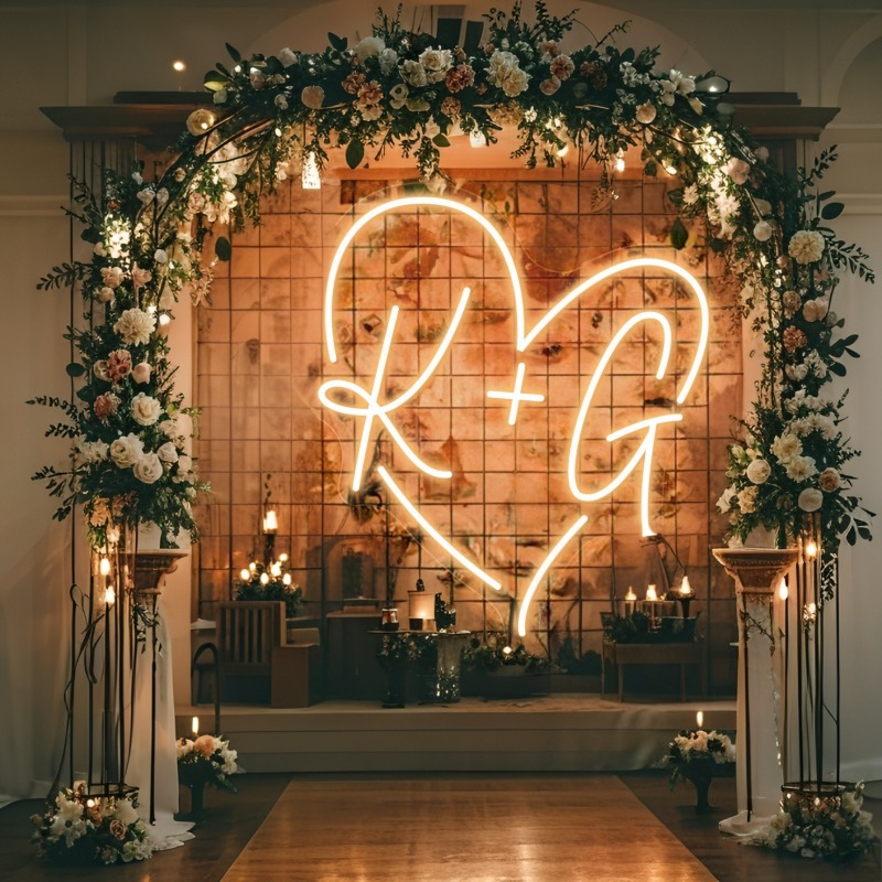 Custom Initials Heart LED Neon – обзор и цена Diy Halloween Electronics