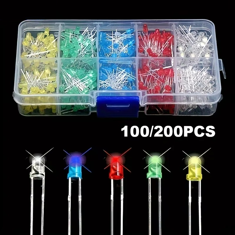 100/200PCS 3mm 5mm Multicolor  – обзор и цена R/Diy Electronics