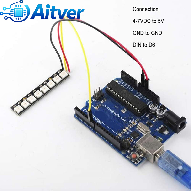 WS2812B 8Bit RGB LED Module 5V – обзор и цена Diy Electronics Address