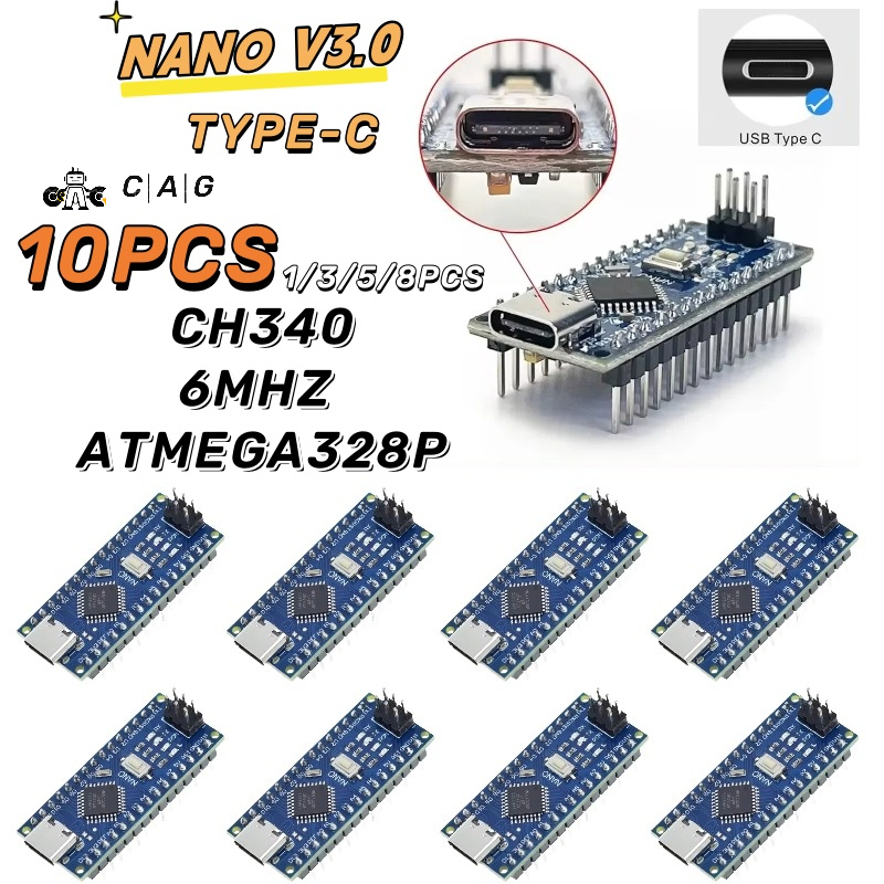1 - 10PCS Type-C USB Nano 3.0  – обзор и цена Arduino Uno Starter Kit
