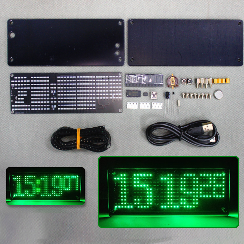 DIY Digital Dot Matrix Clock E – обзор и цена Diy Electronics Kids