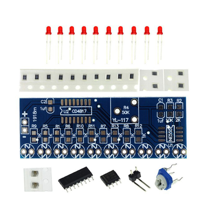 NE555+CD4017 Running LED Flow  – обзор и цена Diy Electronics News