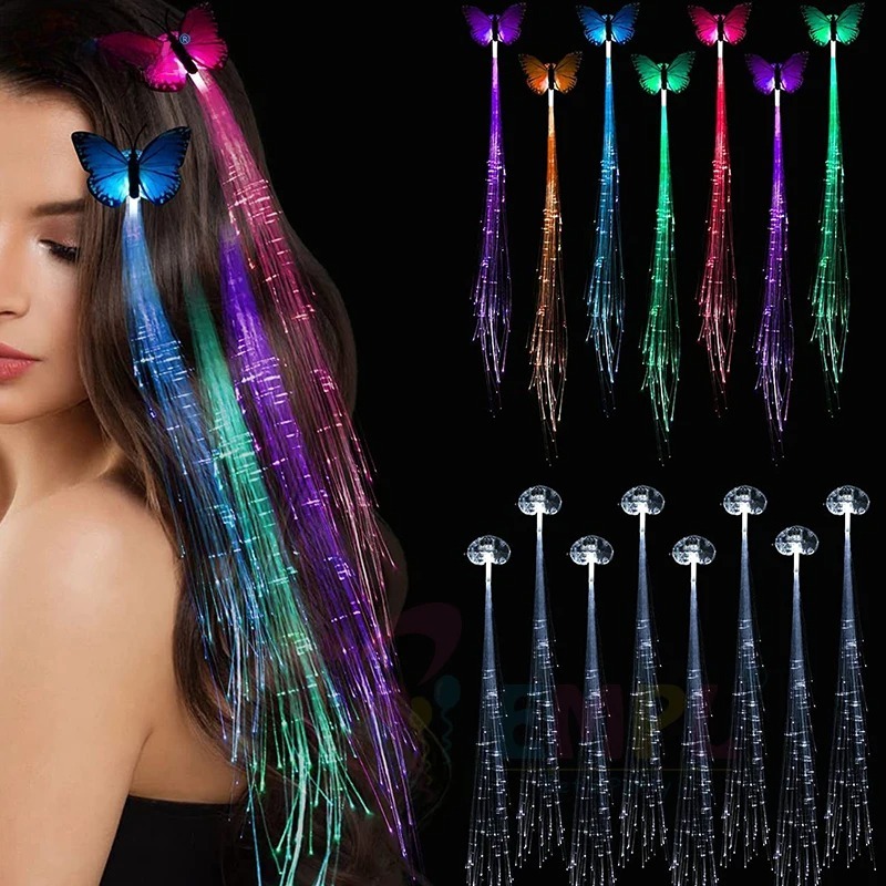 1-10PCS LED Glowing Hair Braid – обзор и цена Diy Halloween Electronics