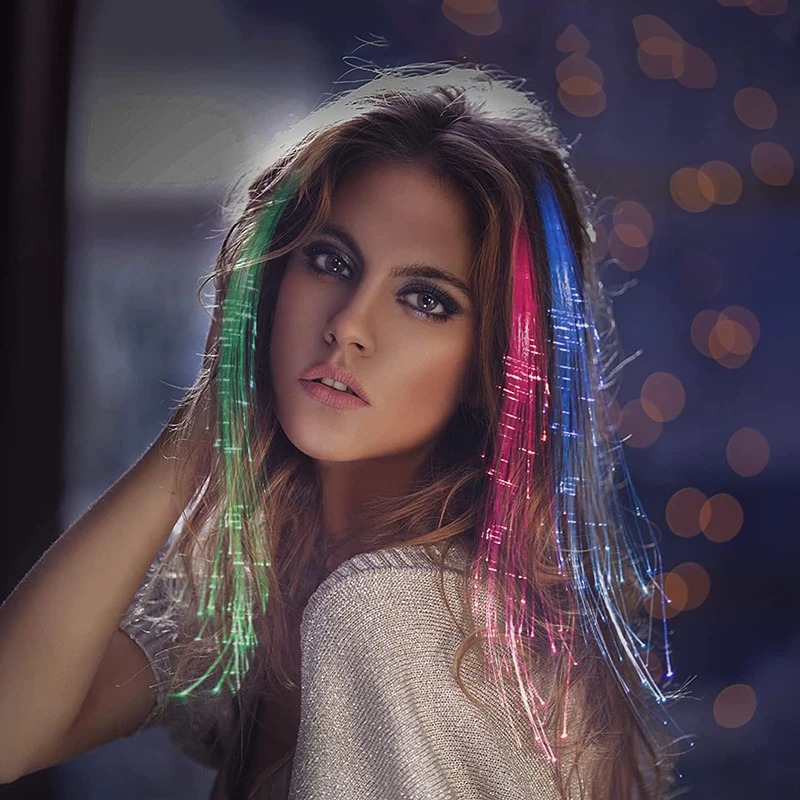 1-10PCS LED Glowing Hair Braid – обзор и цена Diy Halloween Electronics